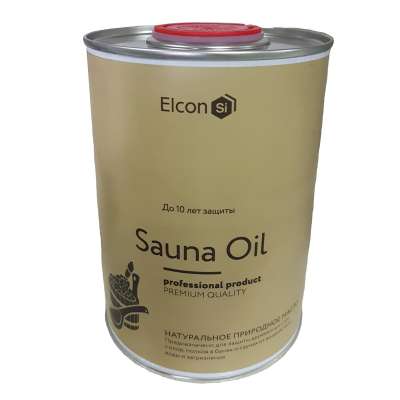 Масло для саун+ полки "Sauna Oil" 1 л (Элкон) жесть