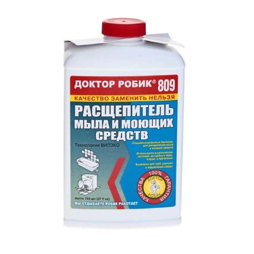 Средство "Доктор Робик-809" расщепитель мыла и моющих средств для септика 798 мл