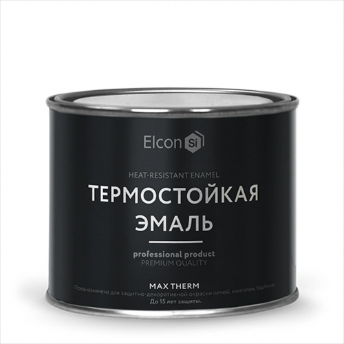 Эмаль термостойкая MAX THERM белая (+700`C) 0,4 кг (Элкон)