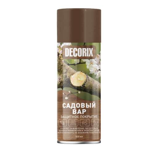 Садовый вар DECORIX защитное покрытие 520 мл (аэрозоль)