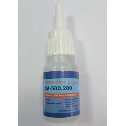 Клей цианоакрилатный GERMFOAM "Original CA-500.200"  20 г  (АНАЛОГ)