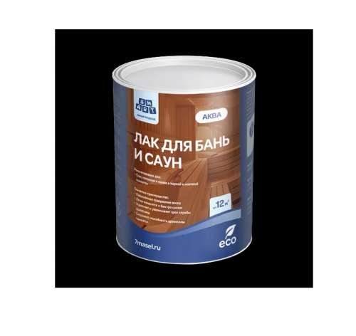 Лак для бань и саун АКВА пол и стены ОРЕХ 1 л (7 масел)