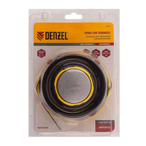 Катушка для триммера полуавтомат, гайка M10x1,25, винт M10-M10, подшипник  Denzel (96318)