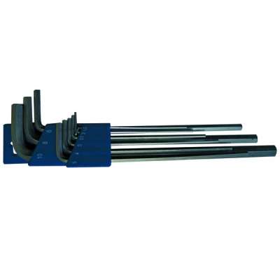 Ключи-шестигранники, 1,5-10 мм, 9 штук, удлиненные (Hardax, 43-2-109)
