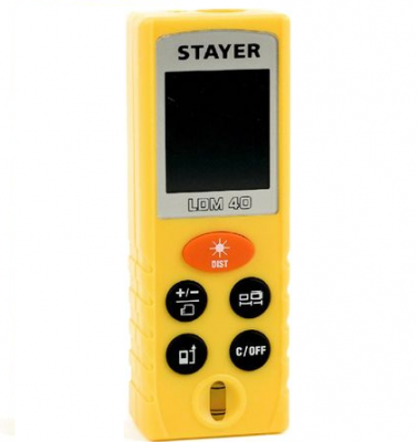 Дальномер лазерный "LDM-40" дальность 40м, 5 функций STAYER (34956)