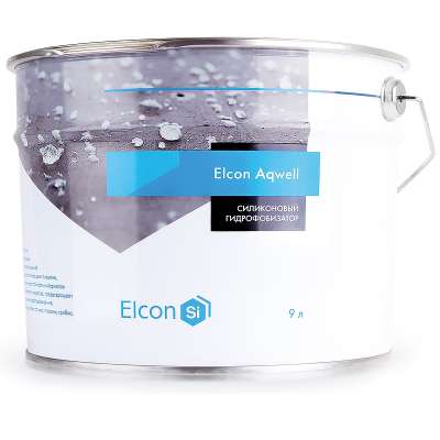 Пропитка водоотталкивающая силиконовая AQWELL мокрый эффект 9 л  (Элкон)