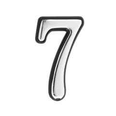 Цифра дверная БОЛЬШАЯ пластик хром "7" (Аллюр)