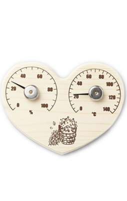 Станция банная открытая (термометр+гигрометр) "Сердце" СБО-3ТГ (коробка)