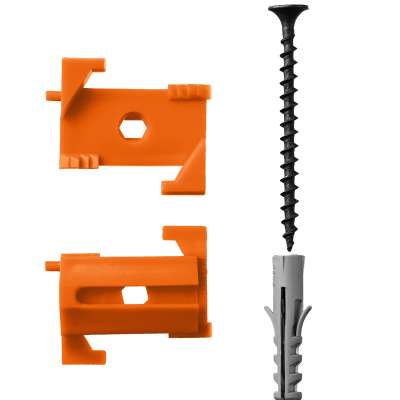 Система крепления штукатурных маяков с дюбелем и саморезом (набор 25 шт) ЗУБР (30955-H25)