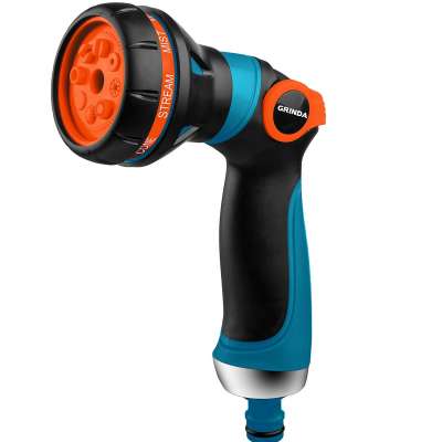 Пистолет поливочный, 8 режимов, регулятор напора, Grinda PROLine S-8 (429100)