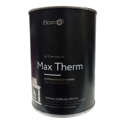 Эмаль термостойкая ЭЛКОН серебристая (+700`C) 0,8 кг