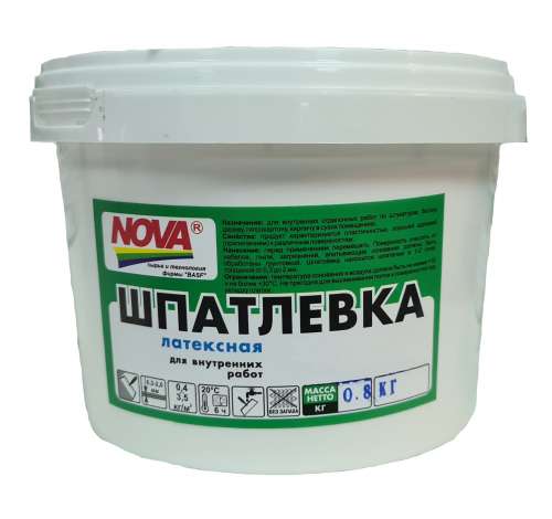 Шпатлевка латексная 0,8 кг (NOVA)
