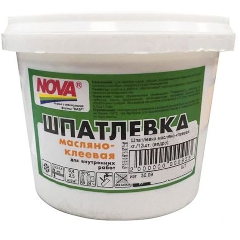 Шпатлевка масляно-клеевая  0,8 кг (NOVA)