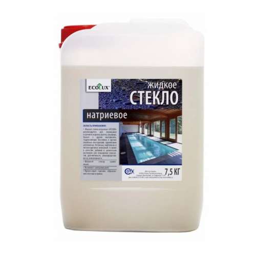 Жидкое стекло натриевое 7,5 кг (Ecolux)
