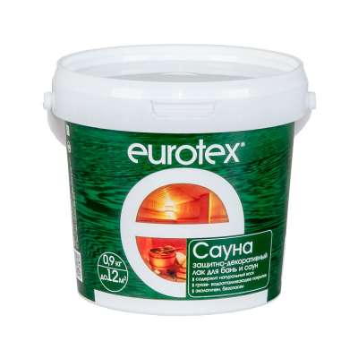 Лак для бань и саун 0,9 кг (Eurotex-Рогнеда)