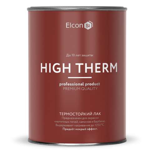 ЛАК термостойкий HIGH THERM +250`C банка 0,7 кг (Элкон)
